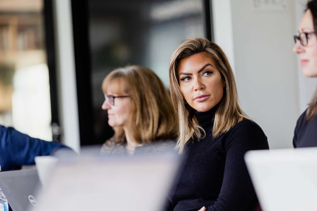 Professional lady in an office meeting